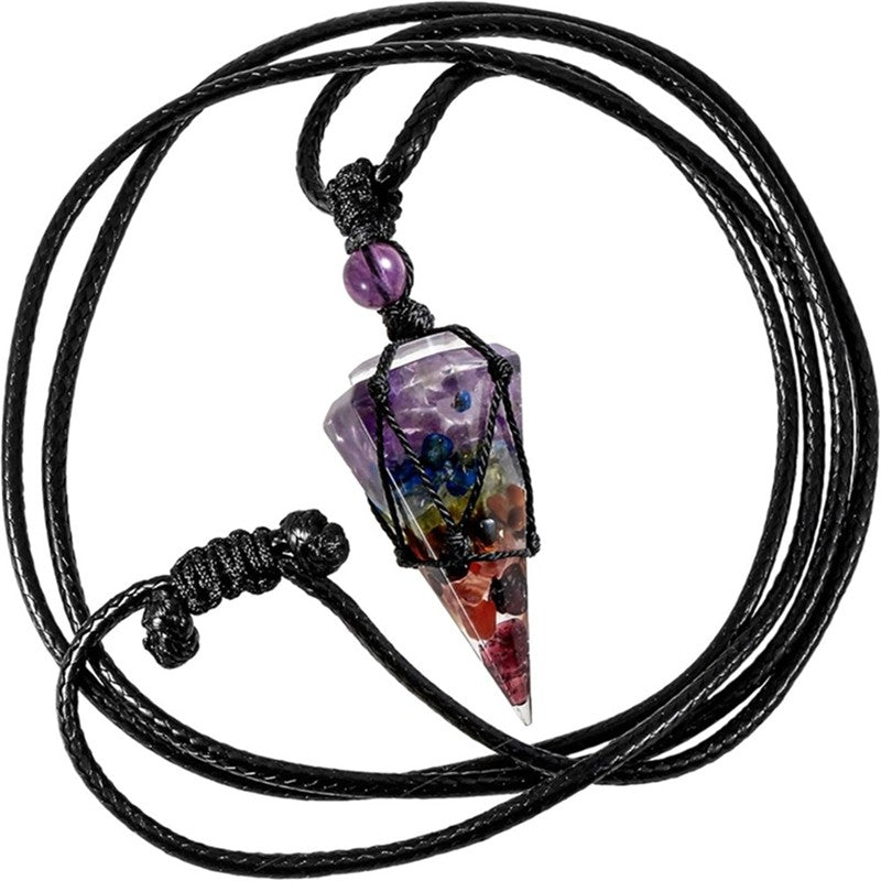 Hexagonal Mesh Pendant Necklace