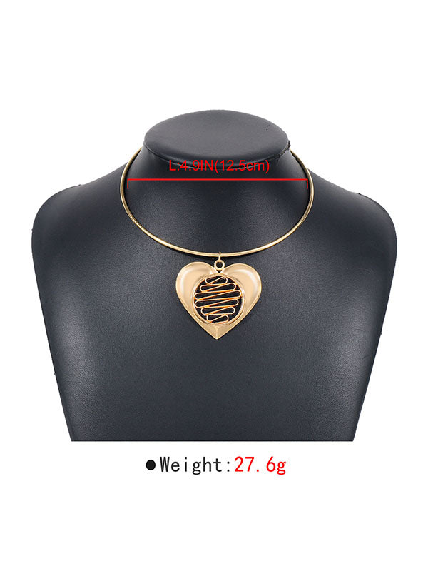 Heart Shape Hollow Necklaces Accessories