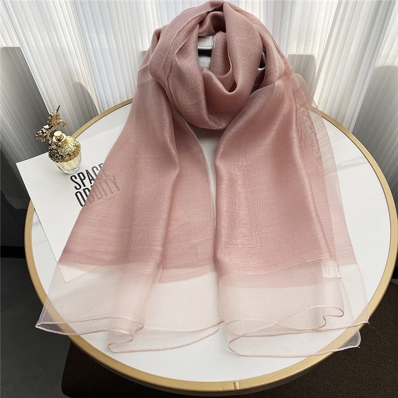 Fashion Plaid Scarf With Gold Trim