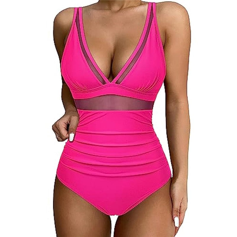 Women's High Waist One Piece Swimsuit Sexy Hollow Out