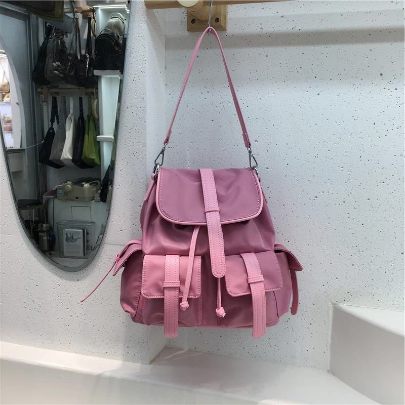 Nylon Multi Pocket Lightweight Backpack