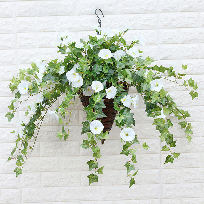 Artificial Morning Glory Flowers – Fake Vine Flowers, Plastic Hanging Decor