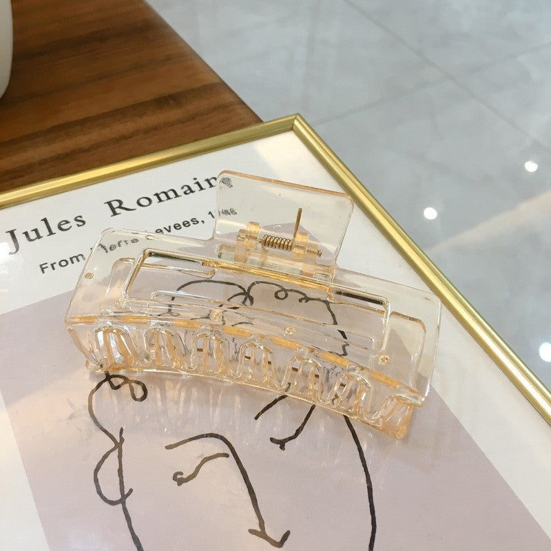 Solid Color Jelly Color Simple Claw Clip