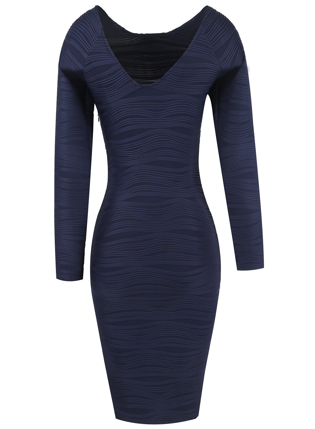 Women Long Sleeves Elastic Sexy Bodycon Dresses-Dresses-Free Shipping at meselling99