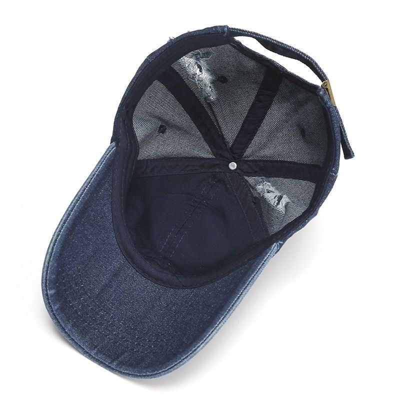 Denim Ripped Vintage Hats