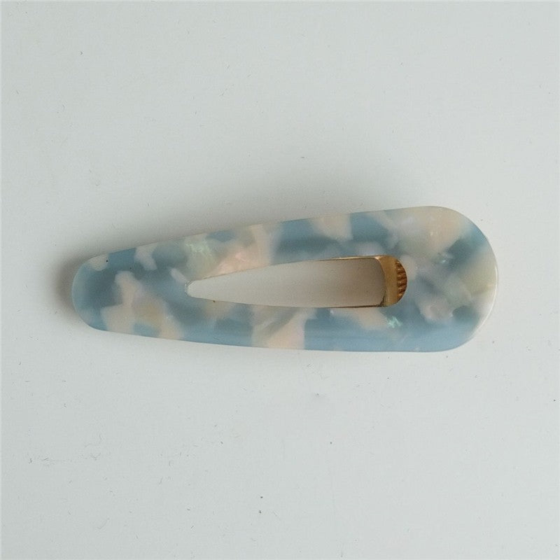 Blue White Acetate Hair Claw Clip