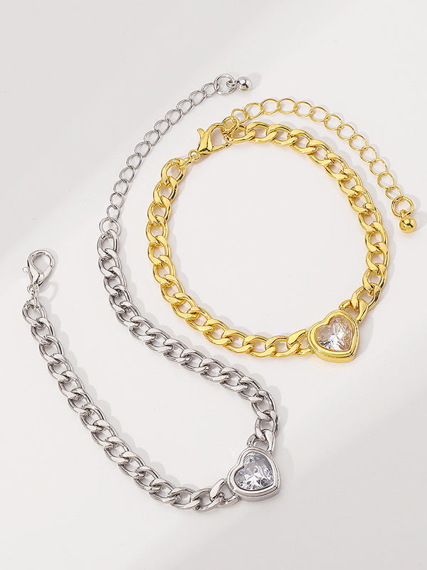 Chains Heart Shape Bracelet Accessories