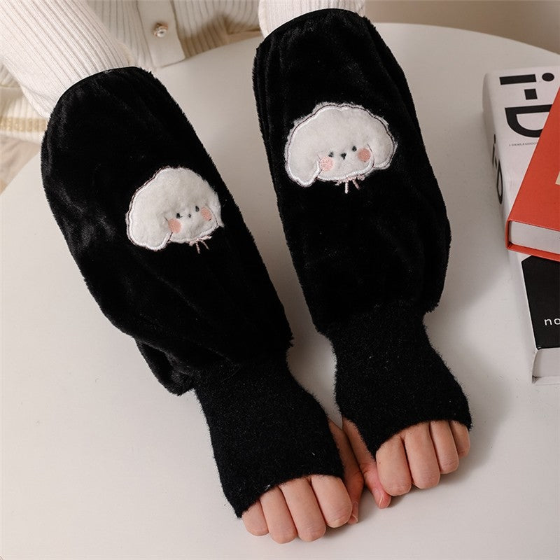 Embroidered Sleeve Cuffs And Gloves Combined Sleeve Covers