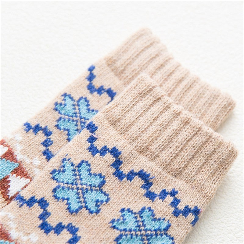 Casual Thick Simple Mid-Calf Length Sock(A Set Of Five Pairs)