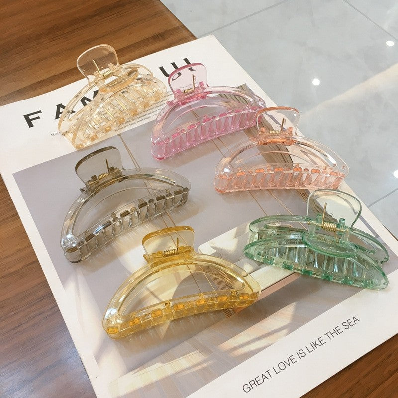 Solid Color Jelly Color Simple Claw Clip