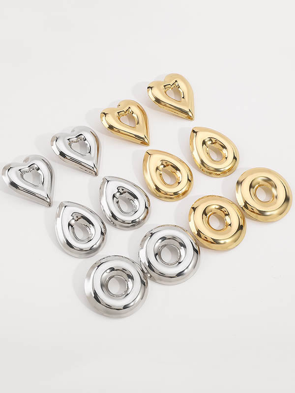 Geometric Hollow Drop Earrings