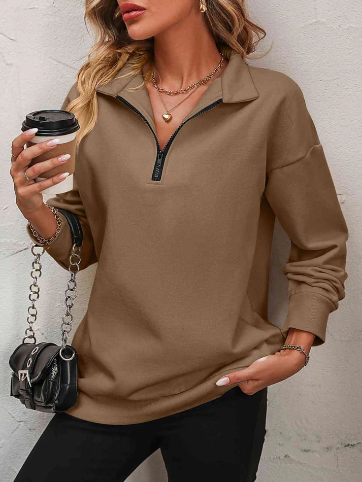 The Effortless Quarter-Zip Pullover - Your Perfect Spring & Fall Layer + 50% OFF