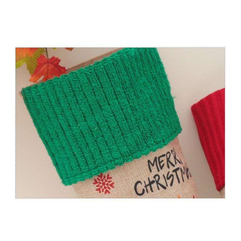 Snowman Santa Sock Gift Bag Christmas Decoration