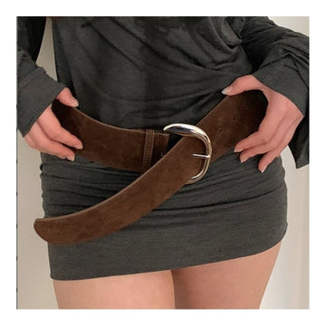 Fashion Matte Wide Edge Belt
