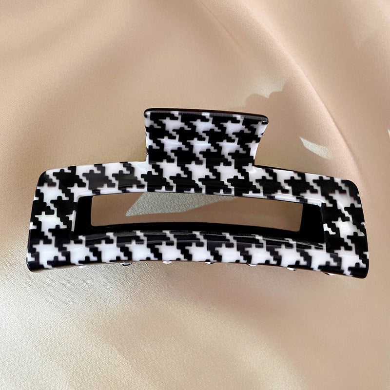 Fashion Checkerboard Houndstooth Hair Claw Clip