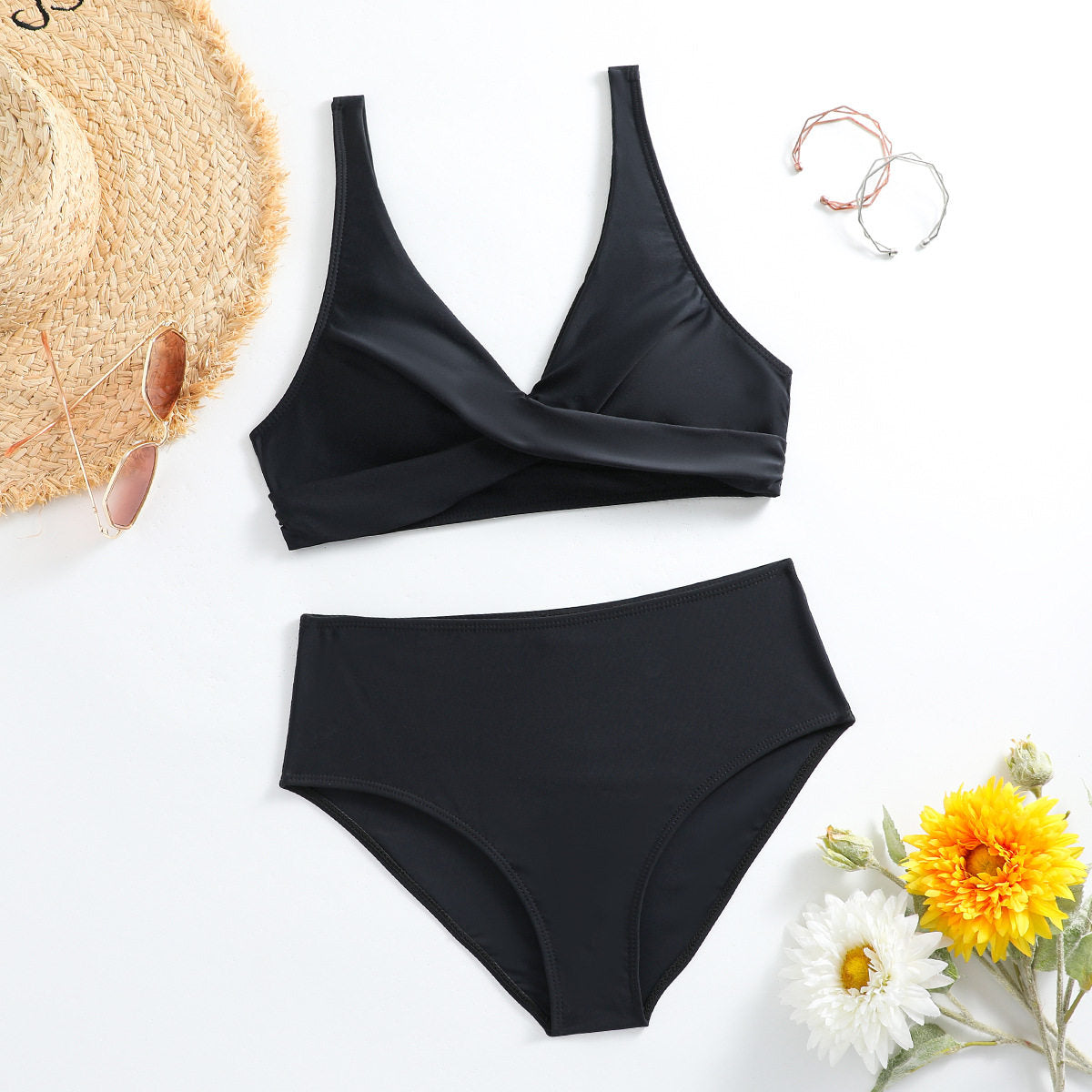 New Cross-Front Bikini Set For Women, One-Drop Shipping