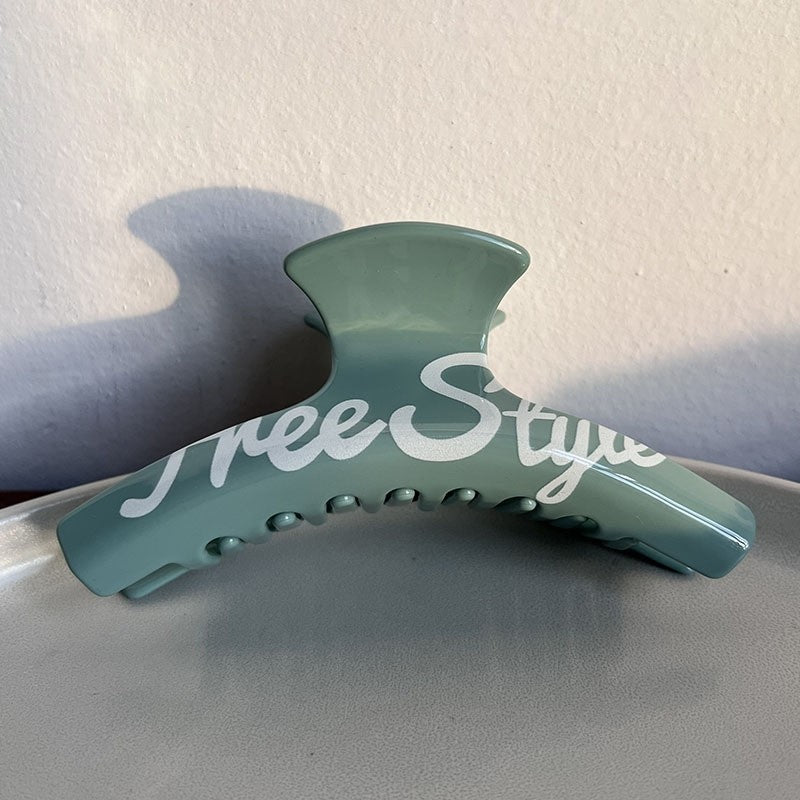 Letter Printed Daily Hair Claw Clip