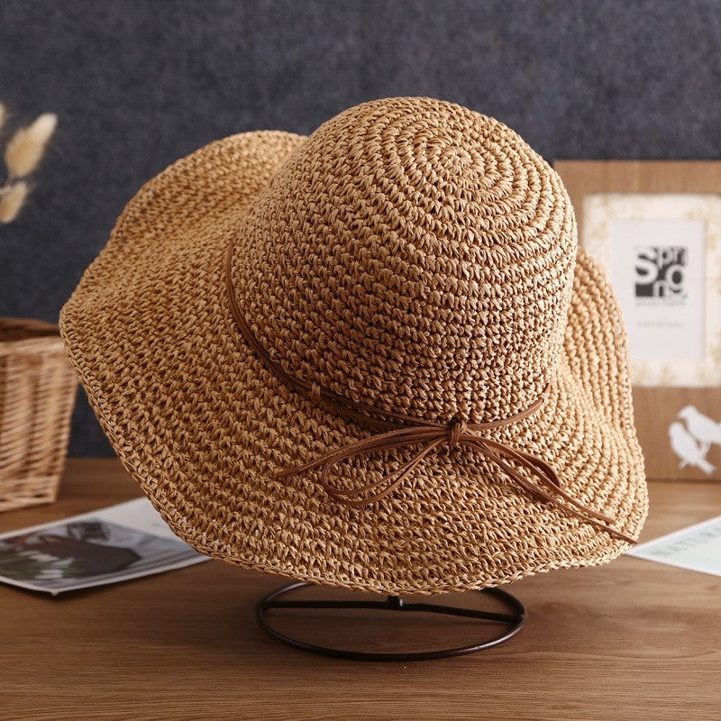 Stylish Wide Brim Sun Hat With Braided Straw Design