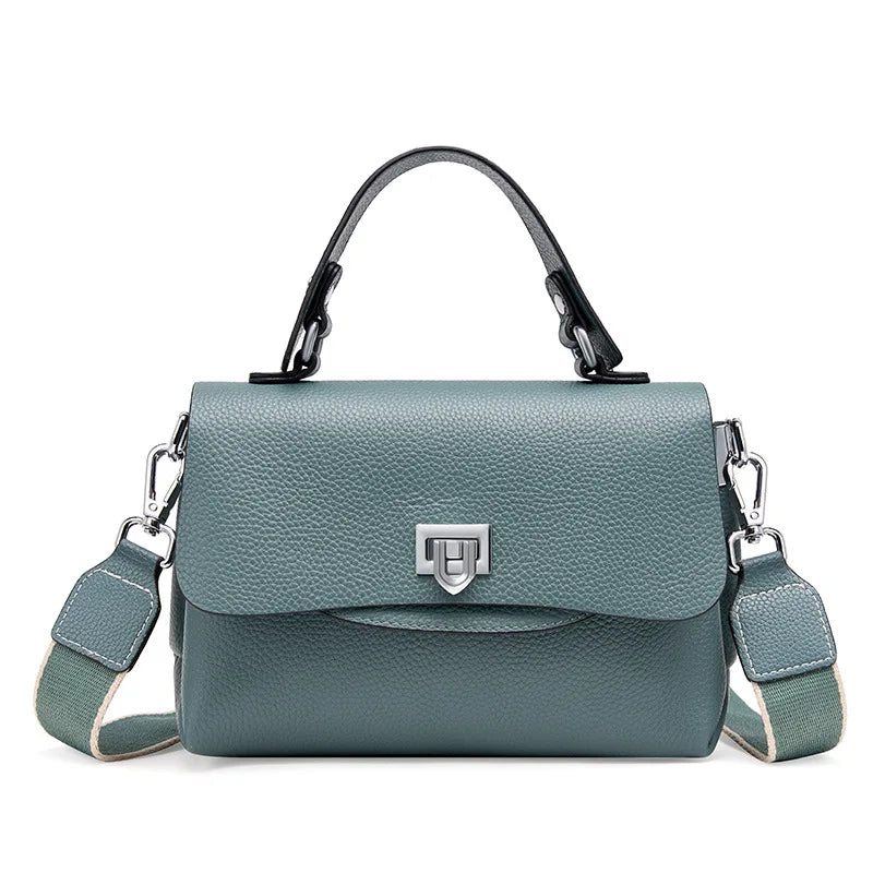 Women's Genuine Leather Crossbody Handbag – Luxury Top-Handle Purse