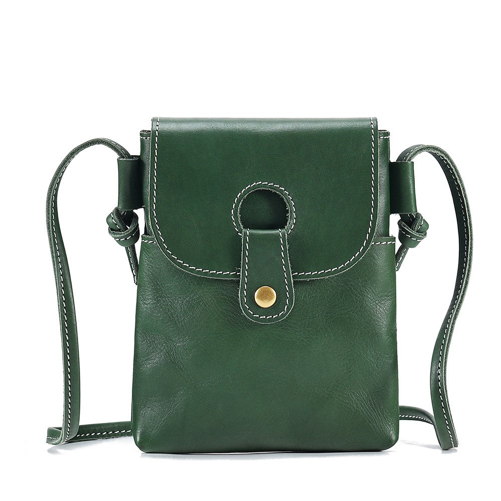 Women Trendy Leather Mini Crossbody Bag - Minimalist Phone Satchel Bags