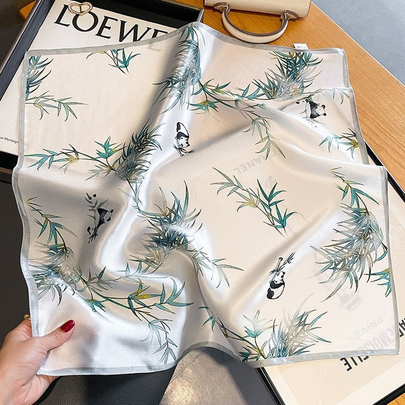 Malaysian Print Square Silk Scarf