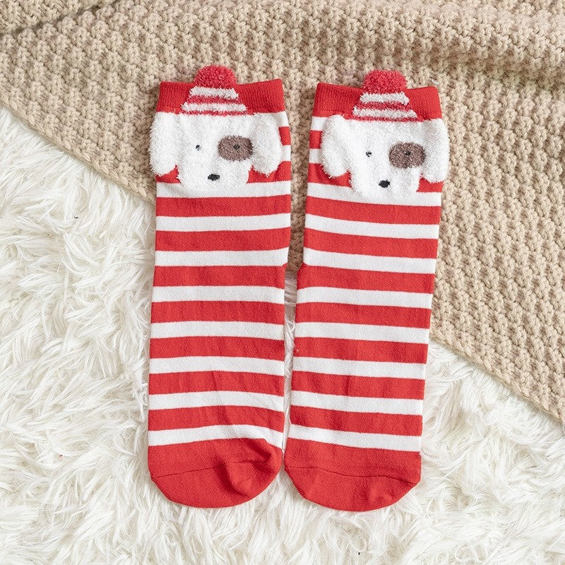 Christmas Cartoon Animal Women's Socks