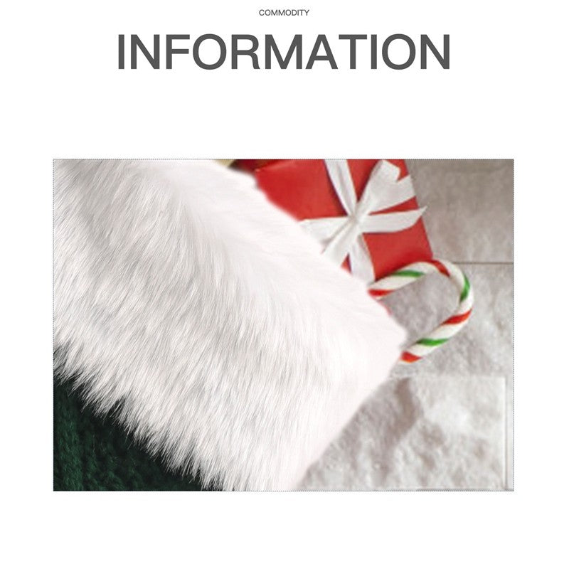 Knitted Wool Sock Gift Bag Christmas Decoration