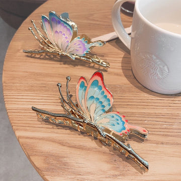 Elegant Branch Butterfly Hair Claw Clip