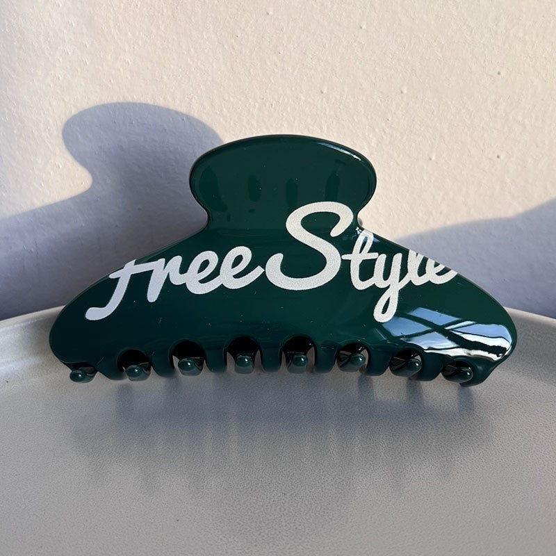 Letter Printed Daily Hair Claw Clip