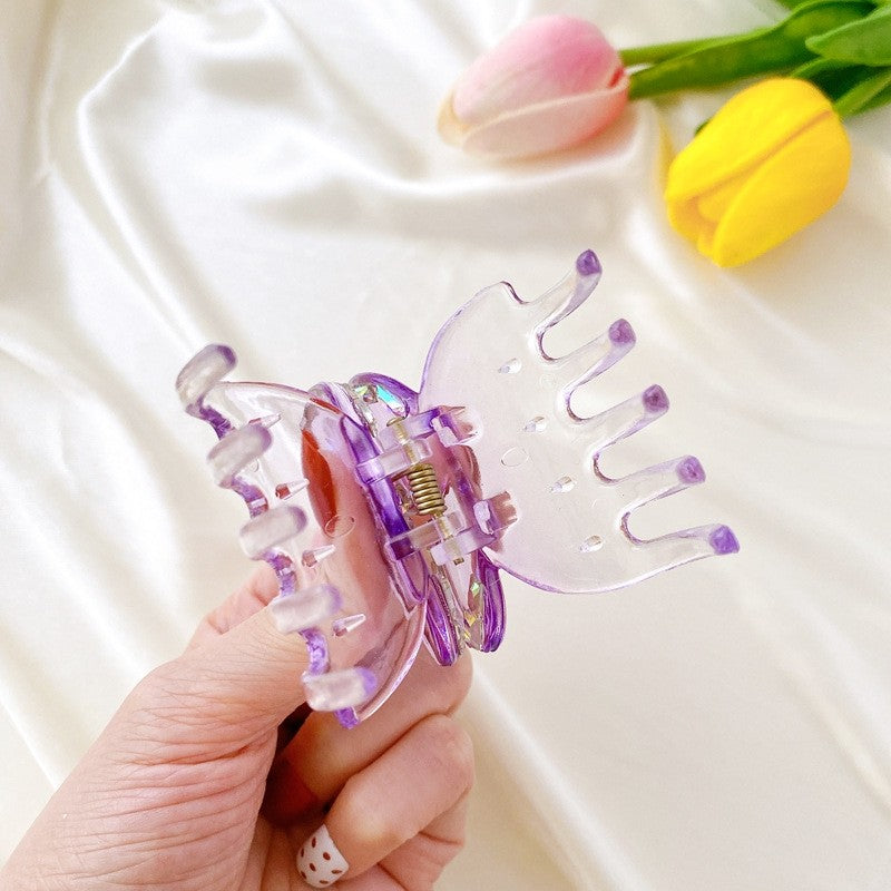 Pearl Rhinestone Butterfly Hair Claw Clip