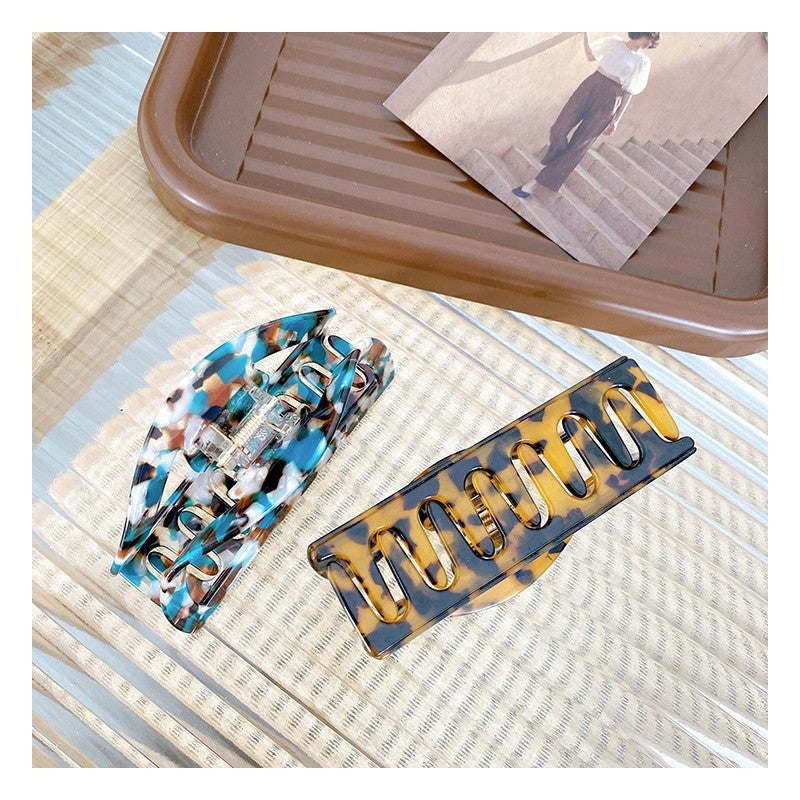 Vintage Cutout Semicircle Hair Claw Clip