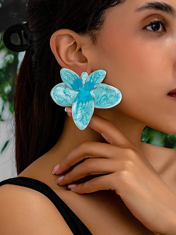 Flower Shape Drop Earrings