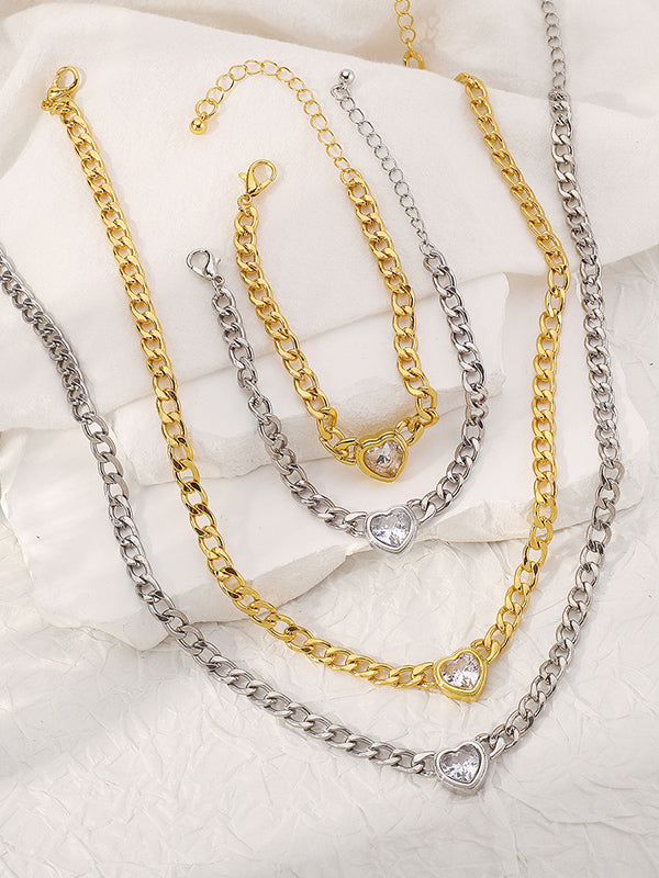 Chains Heart Shape Bracelet Accessories