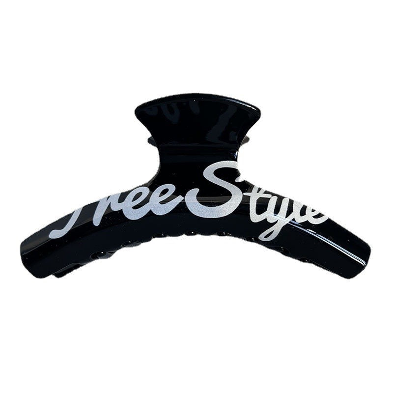 Letter Printed Daily Hair Claw Clip