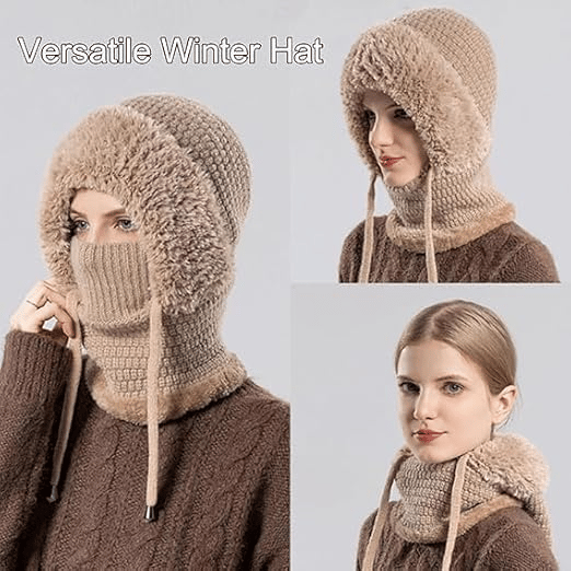 The 3-in-1 Cozy Hat - Your Hat, Scarf & Hoodie in One + 50% OFF