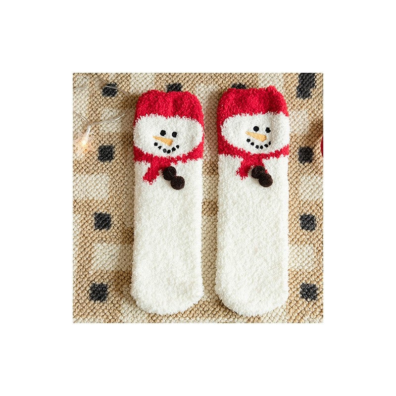 Christmas Lovely Coral Fleece Socks