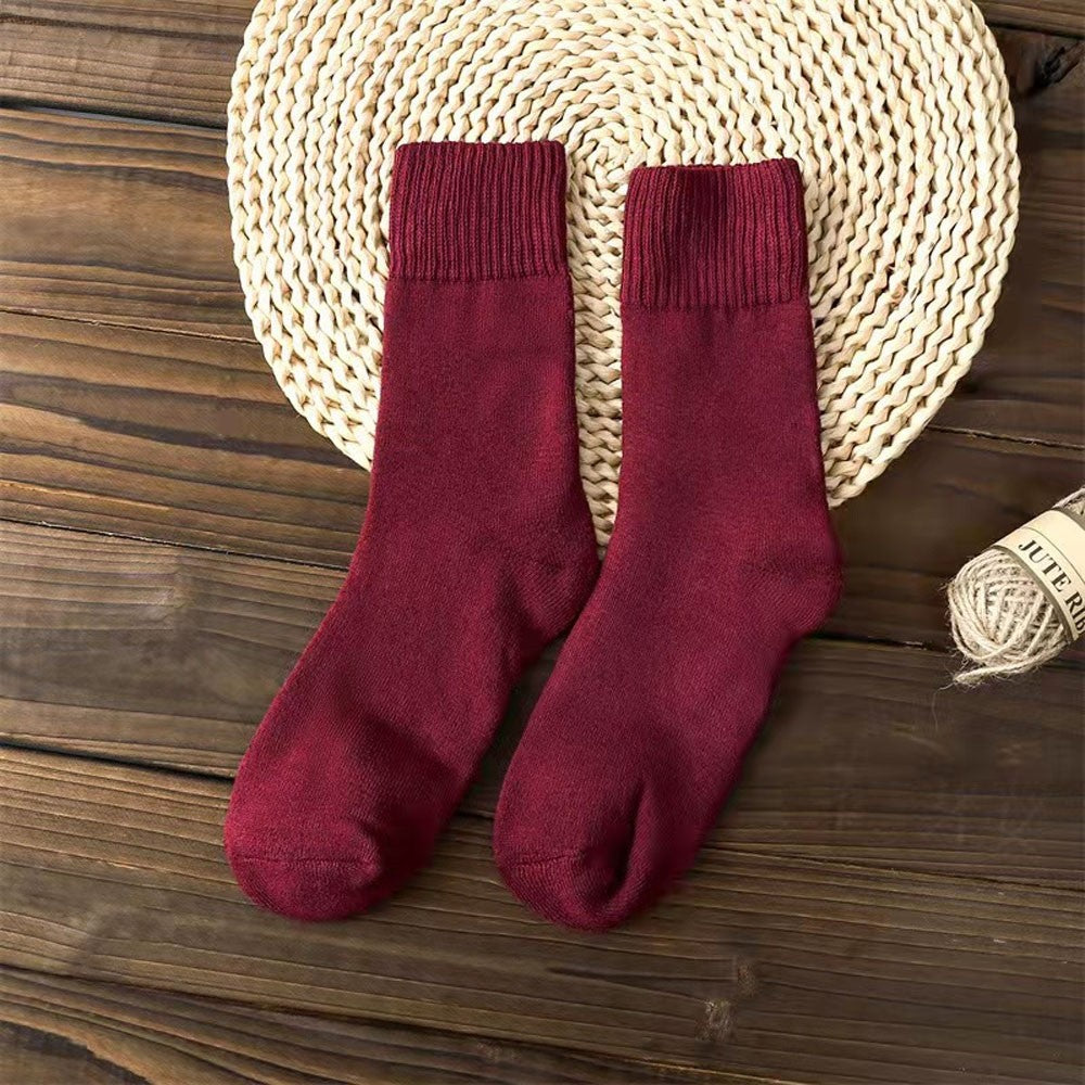 Solid Color Thickened Unisex Warm Socks