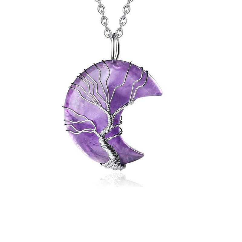 Moon Wire Wrap Pendant