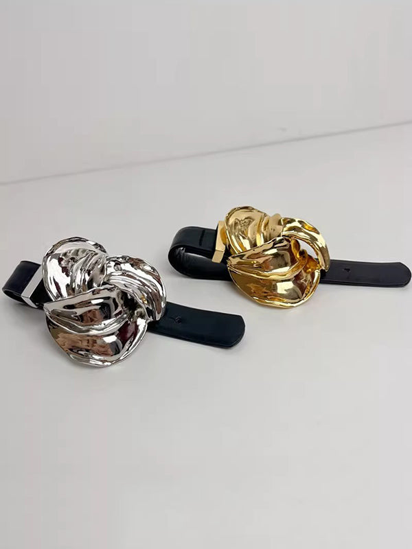 Geometric Hollow Pleated Bracelet Accessories