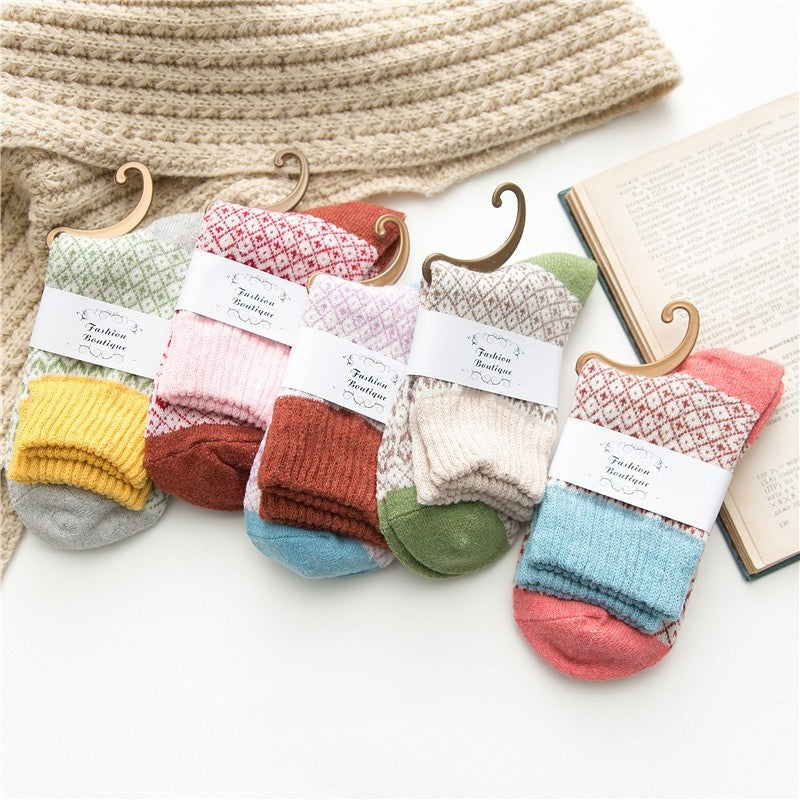 Print Breathable Striped Absorb Sweat Sock(A Set Of Five Pairs)