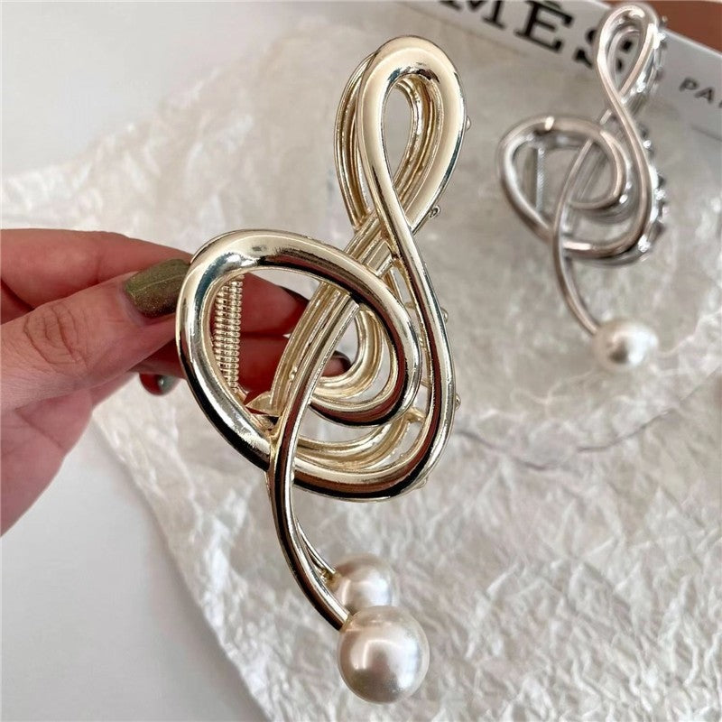 Note Simple Pearl Claw Clip