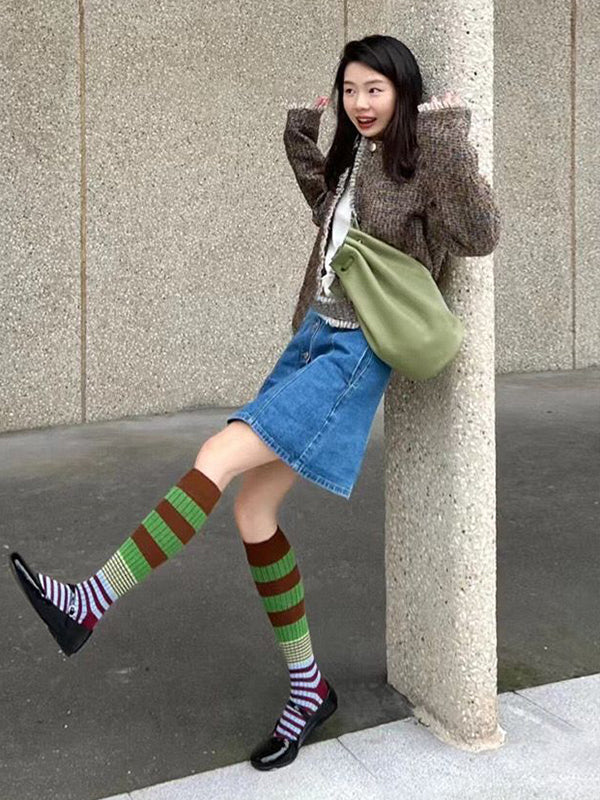 Leisure Fashion Striped Socks Accessories