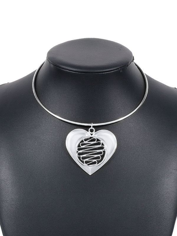 Heart Shape Hollow Necklaces Accessories