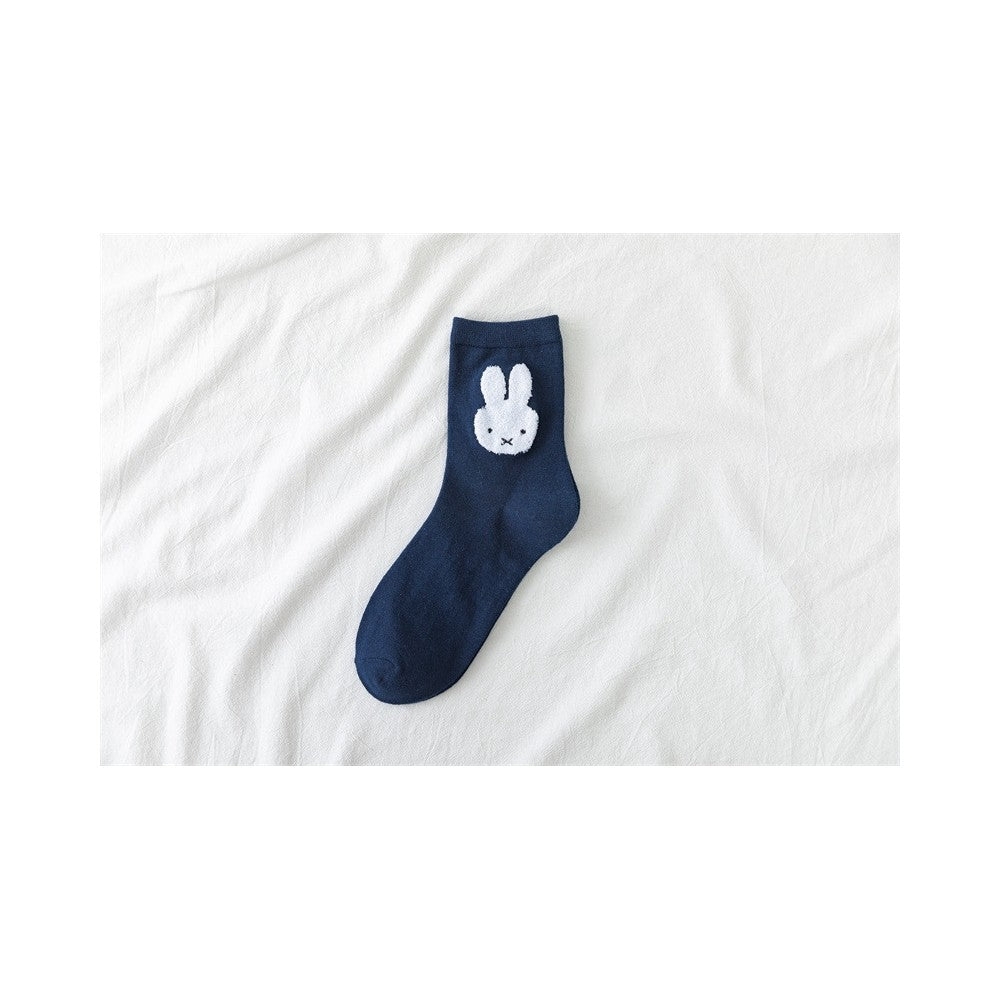 Cute Cartoon Rabbit Simple Cotton Socks