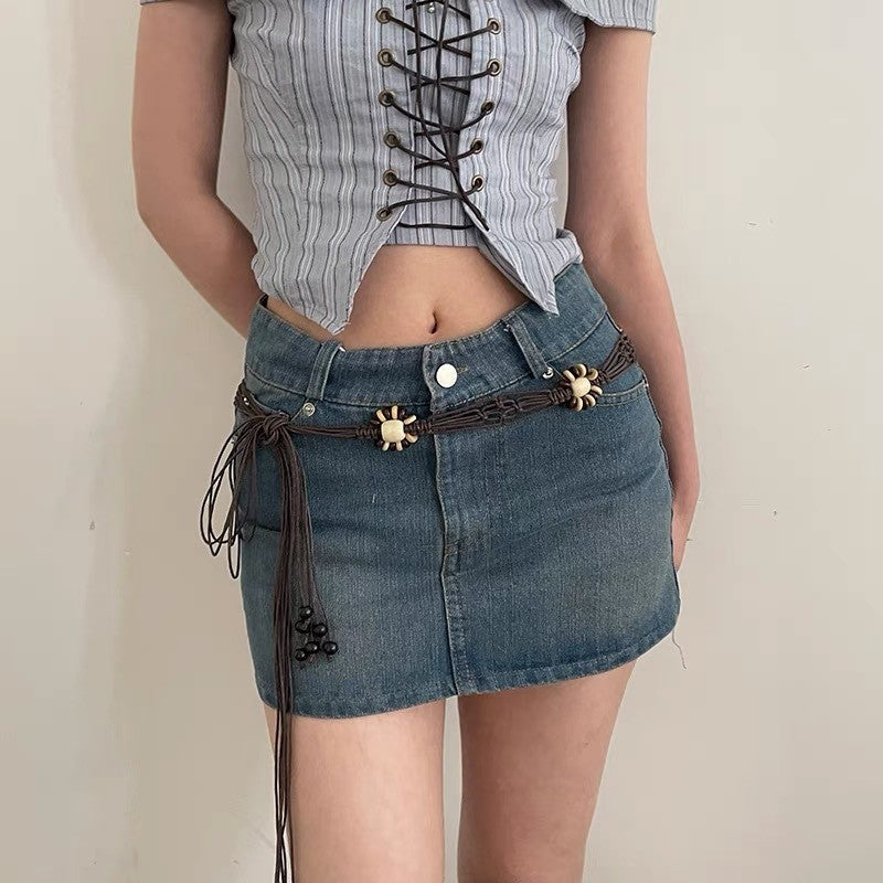 Versatile Woven Long Belt