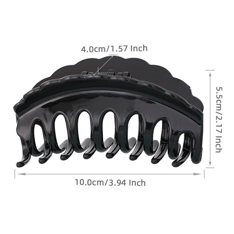 Frosted Large Solid Hair Claw Clip