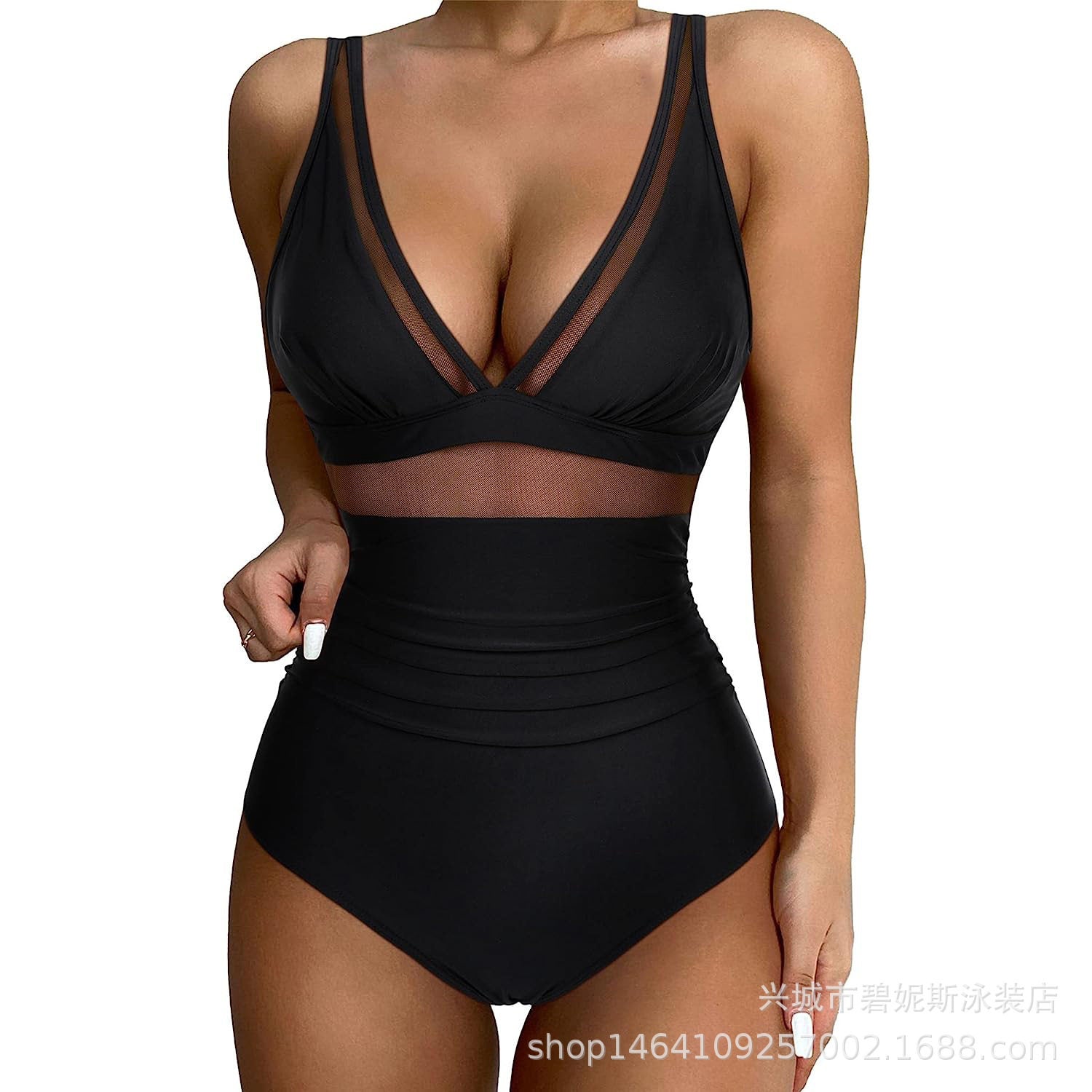 Women's High Waist One Piece Swimsuit Sexy Hollow Out