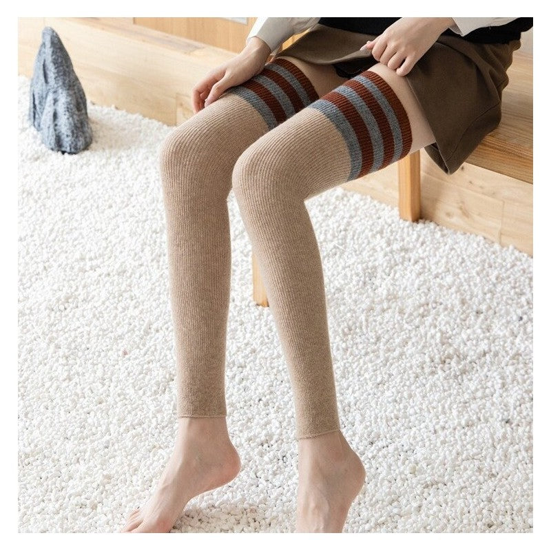 Three Bar Jacquard Knee Length Sock Cover