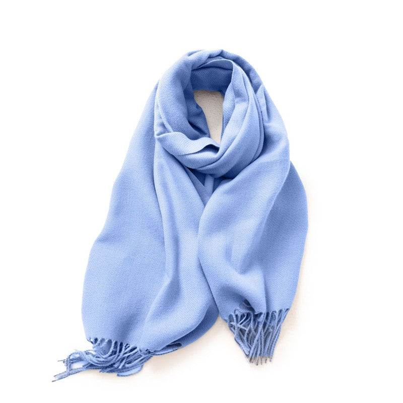 Solid Color Imitation Cashmere Warm Shawl Scarf