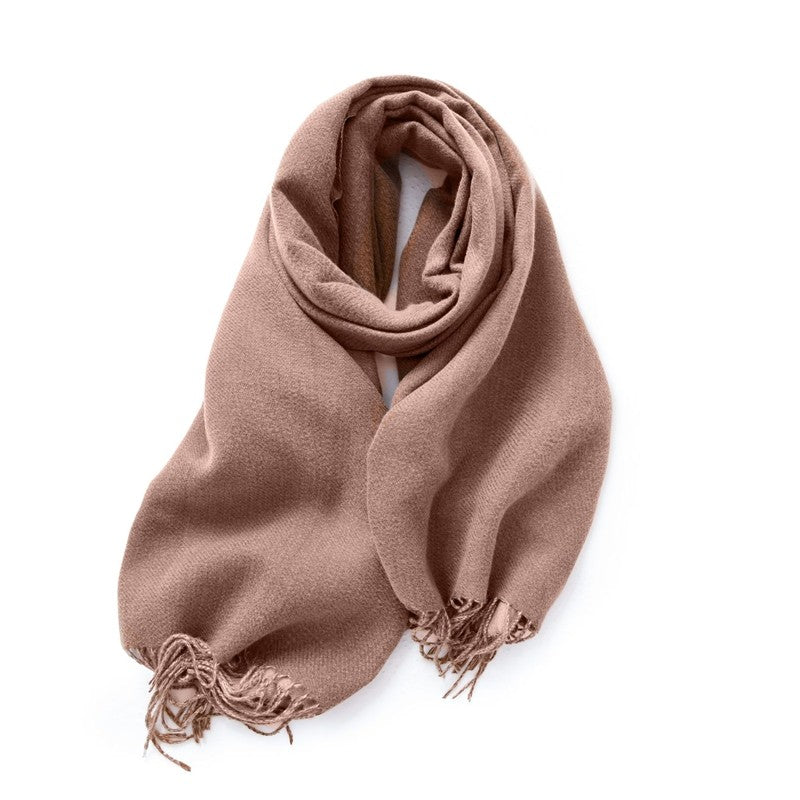 Solid Color Imitation Cashmere Winter Warm Shawl Scarf